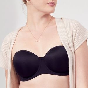 THIRD LOVE-Strapless Bra -32C1/2 -Black-Thirdlove